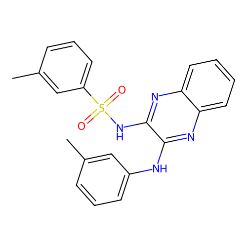 3-methyl-N-{3-[(3-methylphenyl)amino]quinoxalin-2-yl}benzenesulfonamide structure