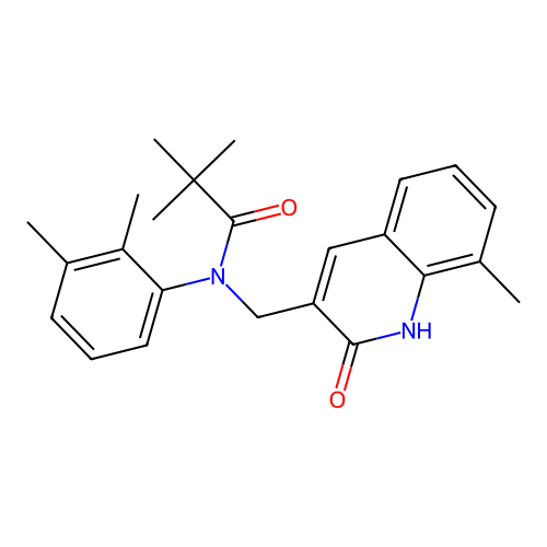 N-(2,3-dimethylphenyl)-N-((2-hydroxy-8-methylquinolin-3-yl)methyl)pivalamide structure
