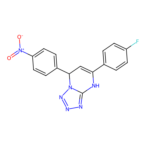5-(4-Fluorophenyl)-7-(4-nitrophenyl)-4,7-dihydrotetrazolo[1,5-a]pyrimidine structure