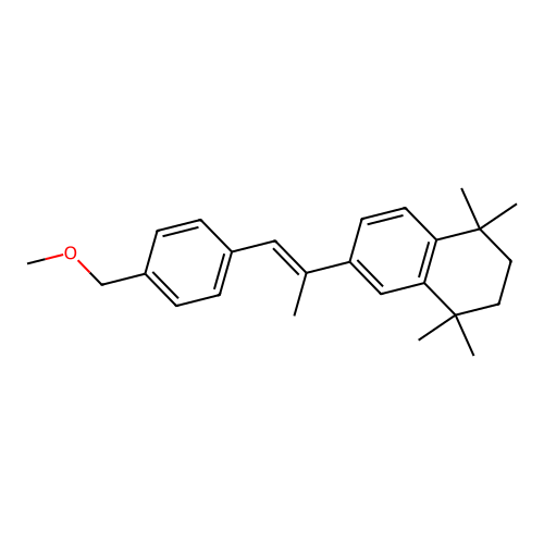 Naphthalene, 1,2,3,4-tetrahydro-6-(2-(4-(methoxymethyl)phenyl)-1-methylethenyl)-1,1,4,4-tetramethyl-, (E)- structure