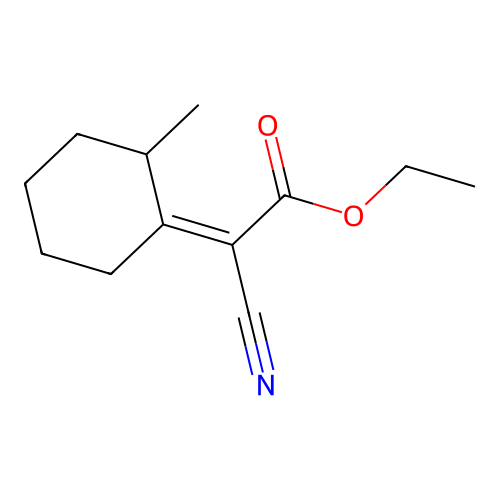Ethyl 2-cyano-2-(2-methylcyclohexylidene)acetate structure
