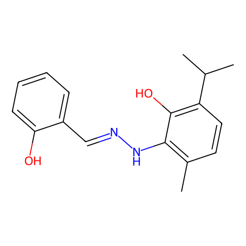 2-[2-[(2-Hydroxyphenyl)methylidene]hydrazinyl]-3-methyl-6-propan-2-ylphenol structure