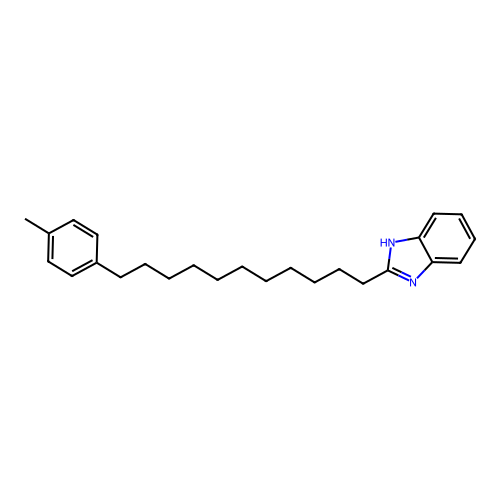 2-[11-(4-methylphenyl)undecyl]-1H-benzimidazole structure