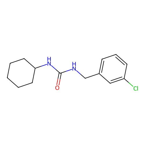 N-(3-chlorobenzyl)-N'-cyclohexylurea structure