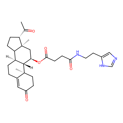 黄体酮11-半琥珀酸酯-(2-碘组胺) structure