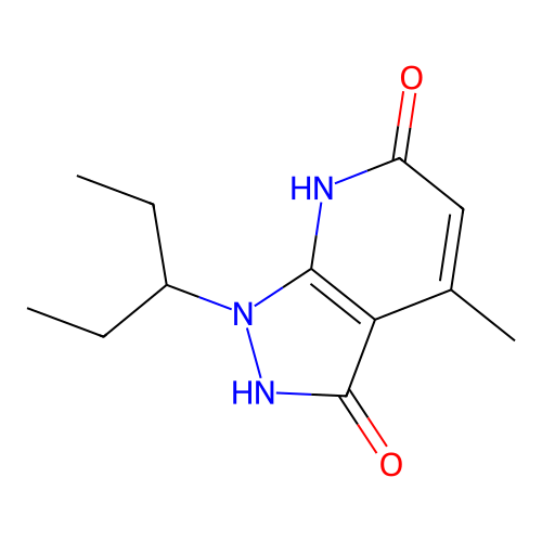 Pyrazolo[3,4-b]pyridin-6-one, 1-(1-ethylpropyl)-3-hydroxy-4-methyl-1,7-dihydro- structure