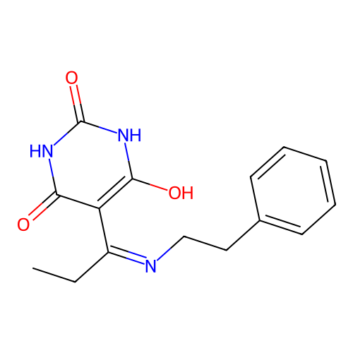 5-(1-Phenethylamino-propylidene)-pyrimidine-2,4,6-trione structure