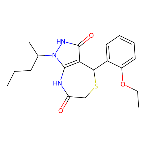 4-(2-ethoxyphenyl)-1-(pentan-2-yl)-4,8-dihydro-1H-pyrazolo[3,4-e][1,4]thiazepine-3,7(2H,6H)-dione structure