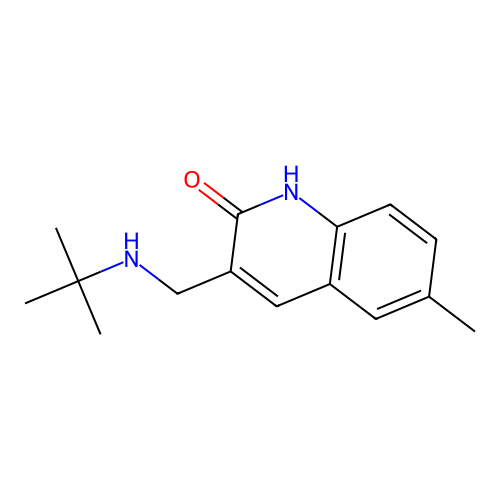3-[(tert-butylamino)methyl]-6-methylquinolin-2(1H)-one structure