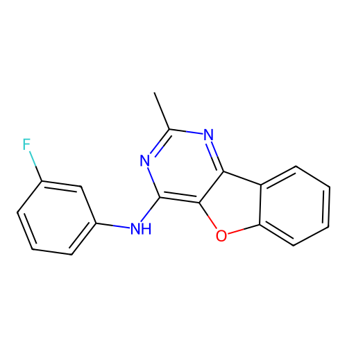 3-fluoro-N-[(4E)-2-methyl[1]benzofuro[3,2-d]pyrimidin-4(3H)-ylidene]aniline structure