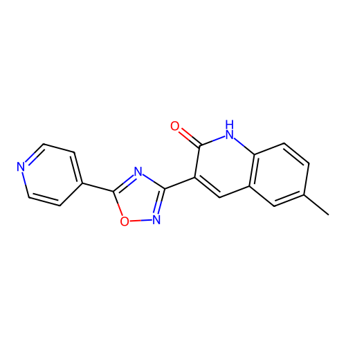 6-Methyl-3-(5-pyridin-4-yl-[1,2,4]oxadiazol-3-yl)-quinolin-2-ol structure