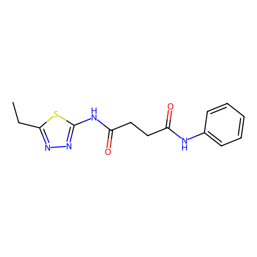 N1-(5-ethyl-1,3,4-thiadiazol-2-yl)-N4-phenylsuccinamide structure