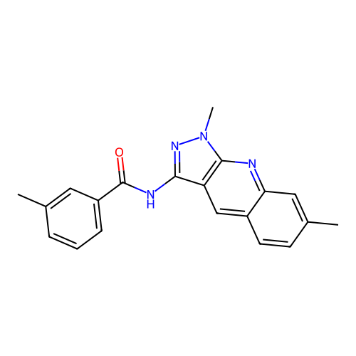N-(1,7-dimethylpyrazolo[3,4-b]quinolin-3-yl)-3-methylbenzamide structure