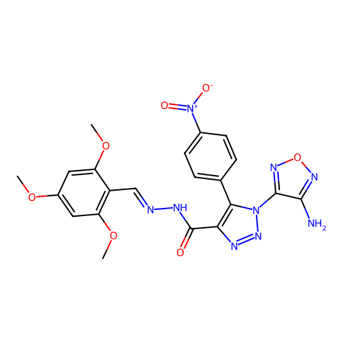 C21H19N9O7 structure