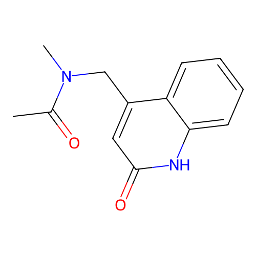N-methyl-N-[(2-oxo-1,2-dihydroquinolin-4-yl)methyl]acetamide structure