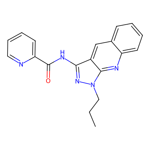 N-(1-propylpyrazolo[3,4-b]quinolin-3-yl)pyridine-2-carboxamide structure