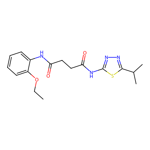 N-(2-ethoxyphenyl)-N'-(5-propan-2-yl-1,3,4-thiadiazol-2-yl)butanediamide structure