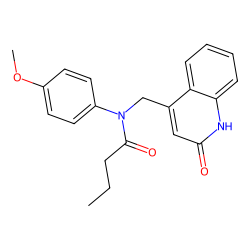N-(4-methoxyphenyl)-N-[(2-oxo-1,2-dihydroquinolin-4-yl)methyl]butanamide structure