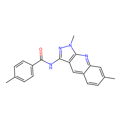 N-(1,7-dimethylpyrazolo[3,4-b]quinolin-3-yl)-4-methylbenzamide structure