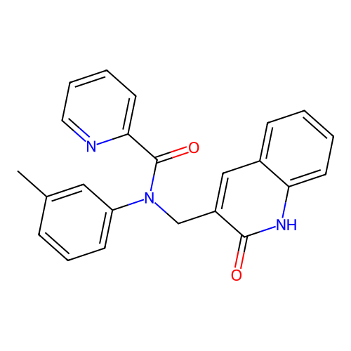 N-((2-hydroxyquinolin-3-yl)methyl)-N-(m-tolyl)picolinamide structure