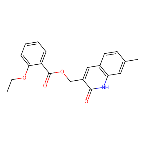 (7-Methyl-2-oxo-1,2-dihydroquinolin-3-yl)methyl 2-ethoxybenzoate structure