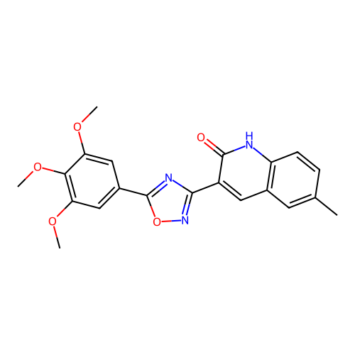 6-Methyl-3-(5-(3,4,5-trimethoxyphenyl)-1,2,4-oxadiazol-3-yl)quinolin-2-ol structure
