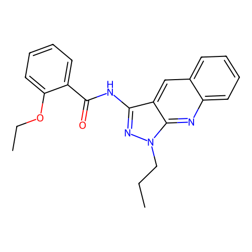 2-ethoxy-N-(1-propylpyrazolo[3,4-b]quinolin-3-yl)benzamide structure