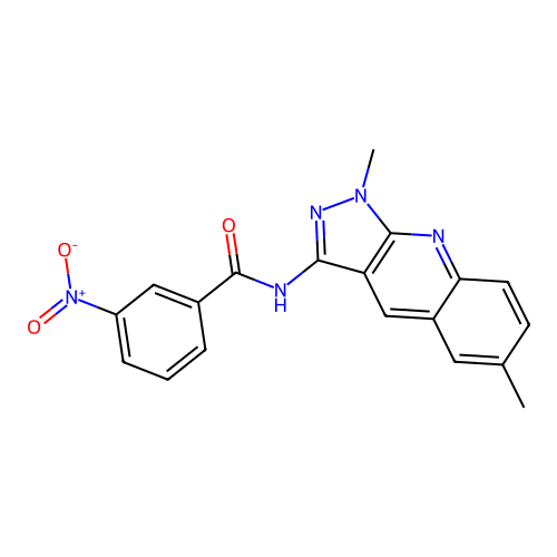 N-(1,6-dimethyl-1H-pyrazolo[3,4-b]quinolin-3-yl)-3-nitrobenzamide structure