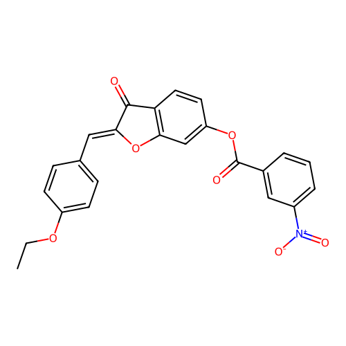 2-[(4-Ethoxyphenyl)methylene]-3-oxobenzo[3,4-b]furan-6-yl 3-nitrobenzoate structure