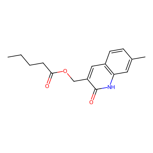 (7-Methyl-2-oxo-1,2-dihydroquinolin-3-yl)methyl pentanoate structure
