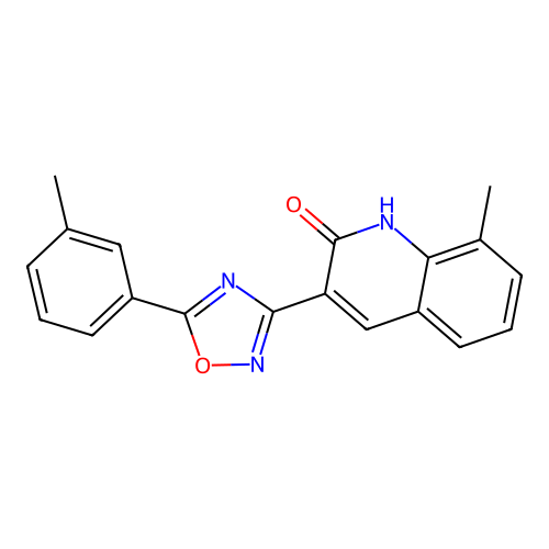 8-Methyl-3-(5-(m-tolyl)-1,2,4-oxadiazol-3-yl)quinolin-2-ol structure