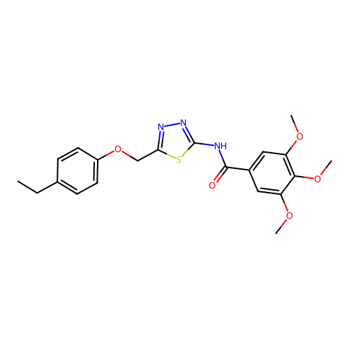 N-(5-((4-ethylphenoxy)methyl)-1,3,4-thiadiazol-2-yl)-3,4,5-trimethoxybenzamide structure