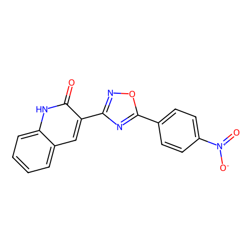 3-(5-(4-Nitrophenyl)-1,2,4-oxadiazol-3-yl)quinolin-2-ol structure
