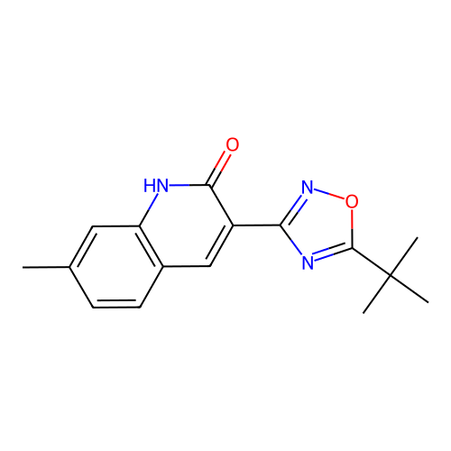 3-(5-Tert-butyl-1,2,4-oxadiazol-3-ylidene)-7-methyl-2-quinolinone structure