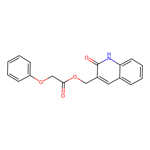(2-oxo-1H-quinolin-3-yl)methyl 2-phenoxyacetate structure