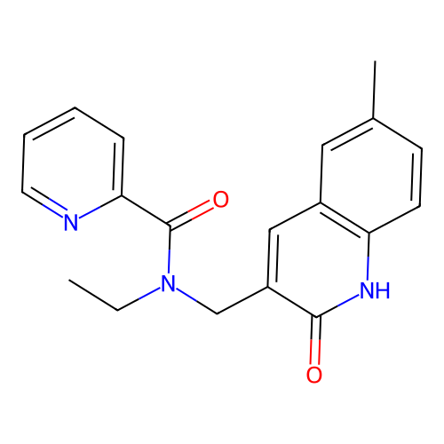 N-ethyl-N-((2-hydroxy-6-methylquinolin-3-yl)methyl)picolinamide structure