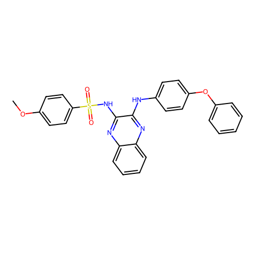 4-methoxy-N-{3-[(4-phenoxyphenyl)amino]quinoxalin-2-yl}benzenesulfonamide structure