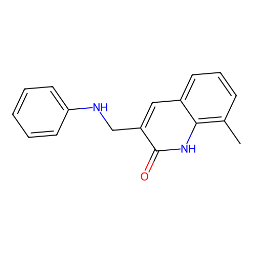 8-methyl-3-[(phenylamino)methyl]quinolin-2(1H)-one structure