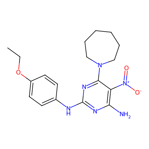 6-(Azepan-1-YL)-N2-(4-ethoxyphenyl)-5-nitropyrimidine-2,4-diamine structure