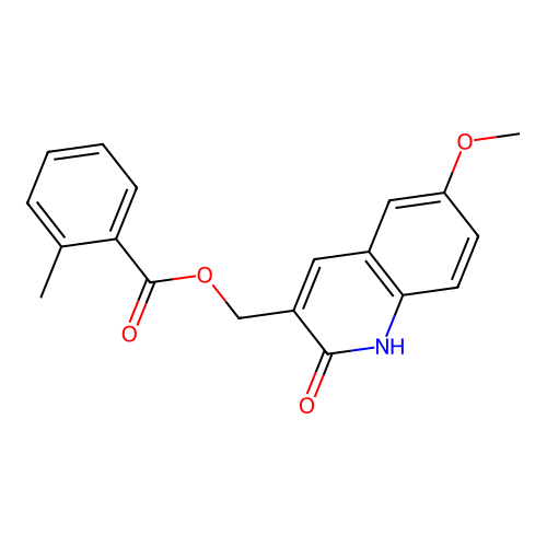 (2-Hydroxy-6-methoxyquinolin-3-YL)methyl 2-methylbenzoate structure