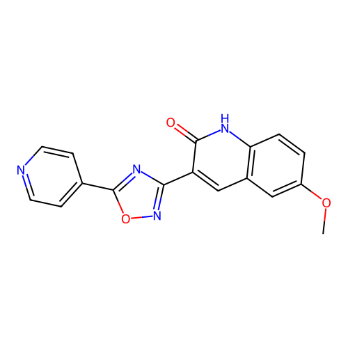 6-Methoxy-3-(5-(pyridin-4-yl)-1,2,4-oxadiazol-3-yl)quinolin-2-ol structure