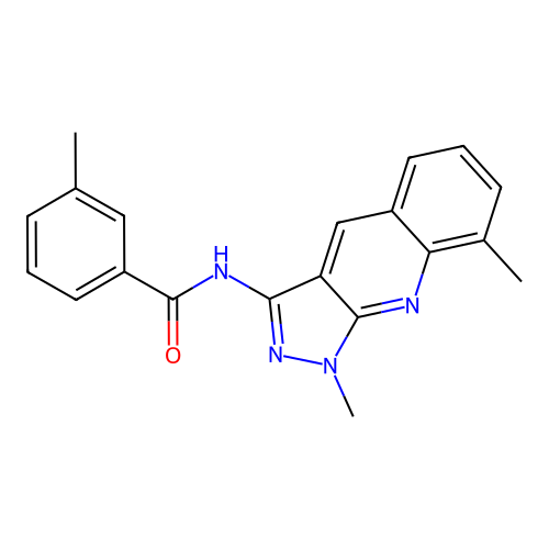 N-(1,8-dimethylpyrazolo[3,4-b]quinolin-3-yl)-3-methylbenzamide structure