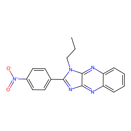 2-(4-nitrophenyl)-1-propyl-1H-imidazo[4,5-b]quinoxaline structure