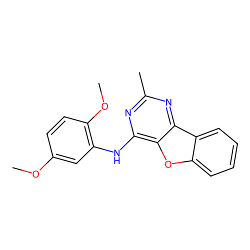 2,5-dimethoxy-N-[(4Z)-2-methyl[1]benzofuro[3,2-d]pyrimidin-4(3H)-ylidene]aniline structure