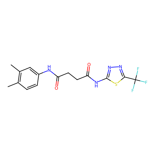 N-(3,4-dimethylphenyl)-N'-[5-(trifluoromethyl)-1,3,4-thiadiazol-2-yl]butanediamide structure