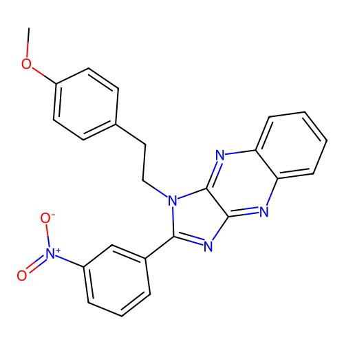 1-[2-(4-Methoxy-phenyl)-ethyl]-2-(3-nitro-phenyl)-1H-imidazo[4,5-b]quinoxaline structure