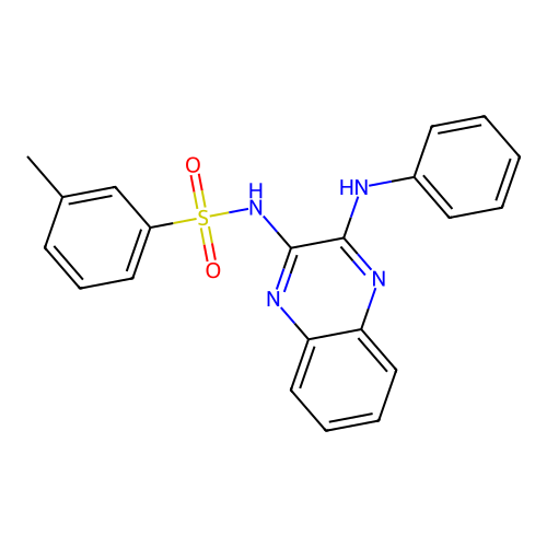 3-methyl-N-(3-(phenylamino)quinoxalin-2-yl)benzenesulfonamide structure