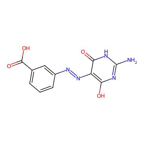 3-[2-(2-amino-4,6-dioxo-1H-pyrimidin-5-ylidene)hydrazinyl]benzoic Acid structure