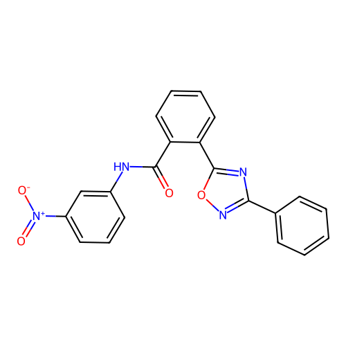 N-(3-nitrophenyl)-2-(3-phenyl-1,2,4-oxadiazol-5-yl)benzamide structure