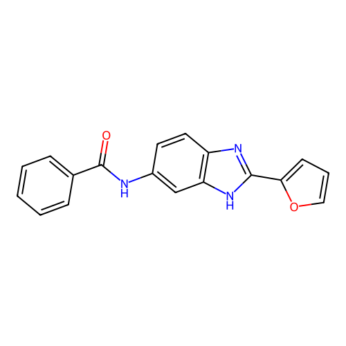 N-[2-(furan-2-yl)-1H-benzimidazol-5-yl]benzamide structure